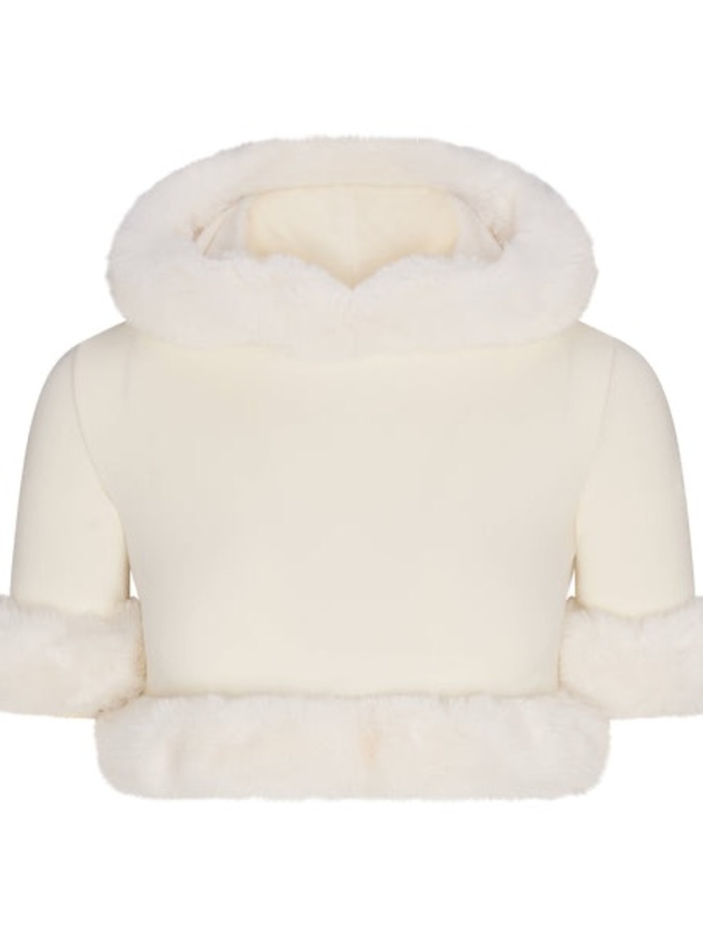 SKIMS CLOUD CROPPED HOODIE IN ECRU M